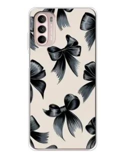 Чехол для Motorola MOTO G52 с картинкой «Банты Coquette»