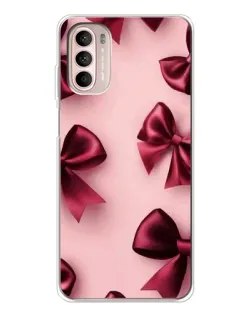 Чехол для Motorola MOTO G52 с картинкой «Бордовый атлас»