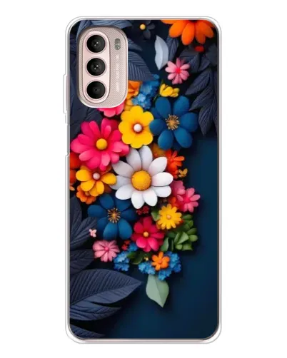 Чехол для Motorola MOTO G52 с картинкой «Цветочная феерия»