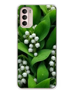 Чехол для Motorola MOTO G52 с картинкой «Ландыши в зелени»