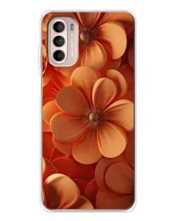 Чехол для Motorola MOTO G52 с картинкой «Оранжевый макро цветок»