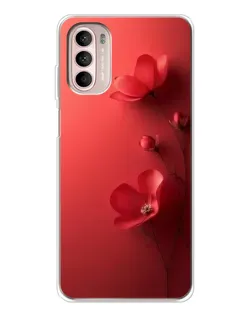 Чехол для Motorola MOTO G52 с картинкой «Маковые соцветия»