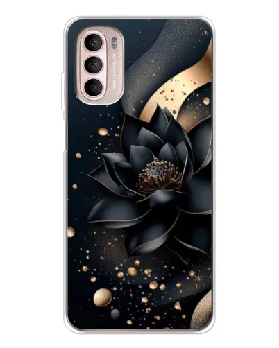 Чехол для Motorola MOTO G52 с картинкой «Черный лотос»
