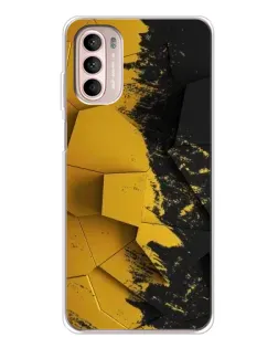 Чехол для Motorola MOTO G52 с картинкой «Золотые осколки геометрии»