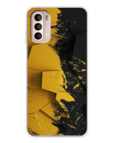 Чехол для Motorola MOTO G52 с картинкой «Золотые осколки геометрии» Чехол для Motorola MOTO G52 с картинкой «Золотые осколки геометрии»