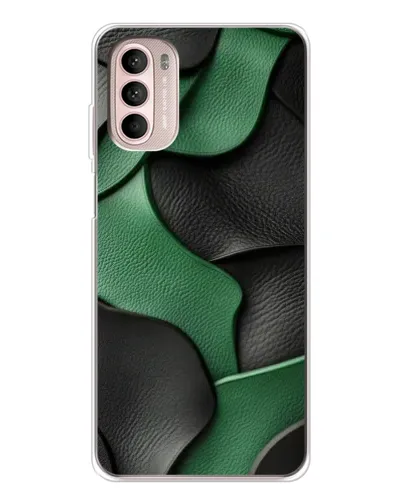 Чехол для Motorola MOTO G52 с картинкой «Зеленые кожаные волны» Чехол для Motorola MOTO G52 с картинкой «Зеленые кожаные волны»