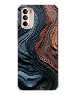 Чехол для Motorola MOTO G52 с картинкой «Цветные волны каньона»