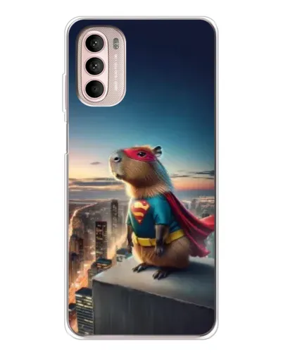 Чехол для Motorola MOTO G52 с картинкой «Капи-мен супергерой»