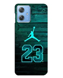 Чехол для Motorola MOTO G54 / G54 Power с картинкой «Jordan Cyan 23»