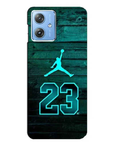Чехол для Motorola MOTO G54 / G54 Power с картинкой «Jordan Cyan 23»
