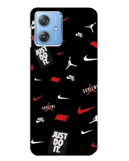 Чехол для Motorola MOTO G54 / G54 Power с картинкой «Nike Mix Pattern»