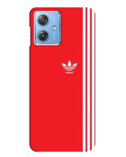 Чехол для Motorola MOTO G54 / G54 Power с картинкой «Красный минимализм Adidas»