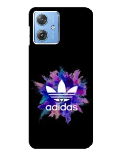 Чехол для Motorola MOTO G54 / G54 Power с картинкой «Взрыв красок Adidas»