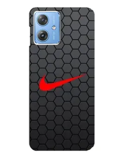 Чехол для Motorola MOTO G54 / G54 Power с картинкой «Nike — карбоновая сетка»