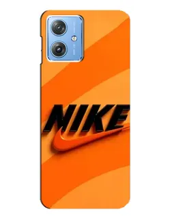 Чехол для Motorola MOTO G54 / G54 Power с картинкой «Оранжевый драйв Nike»