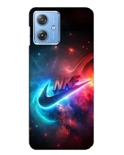 Чехол для Motorola MOTO G54 / G54 Power с картинкой «Огненный логотип Nike»