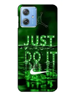 Чехол для Motorola MOTO G54 / G54 Power с картинкой «Зеленый неоновый Nike»