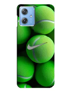 Чехол для Motorola MOTO G54 / G54 Power с картинкой «Теннисные мячи Найк»