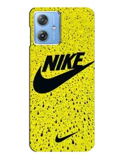 Чехол для Motorola MOTO G54 / G54 Power с картинкой «Желтый текстурный Nike»