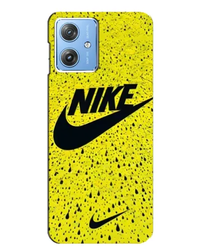 Чехол для Motorola MOTO G54 / G54 Power с картинкой «Желтый текстурный Nike»