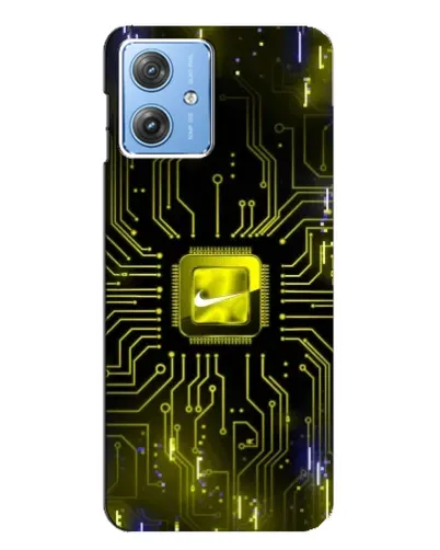 Чехол для Motorola MOTO G54 / G54 Power с картинкой «Nike — золотая искра»