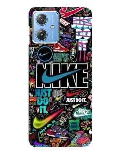 Чехол для Motorola MOTO G54 / G54 Power с картинкой «Яркий коллаж Nike»