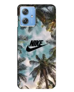 Чехол для Motorola MOTO G54 / G54 Power с картинкой «Тропический принт Nike»