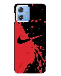 Чехол для Motorola MOTO G54 / G54 Power с картинкой «Красные брызги Nike»
