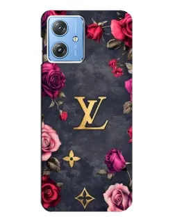 Чехол для Motorola MOTO G54 / G54 Power с картинкой «Цветочный Louis Vuitton»