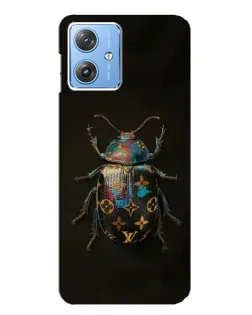 Чехол для Motorola MOTO G54 / G54 Power с картинкой «LV — мраморный принт»