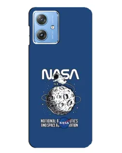 Чехол для Motorola MOTO G54 / G54 Power с картинкой «NASA — лунная миссия»