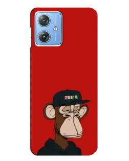 Чехол для Motorola MOTO G54 / G54 Power с картинкой «Bored Ape — красный фон»
