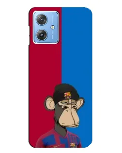 Чехол для Motorola MOTO G54 / G54 Power с картинкой «Bored Ape — фанат Барсы»