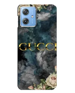 Чехол для Motorola MOTO G54 / G54 Power с картинкой «Абстрактные цветы Gucci»