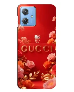 Чехол для Motorola MOTO G54 / G54 Power с картинкой «Gucci — золотой сад»