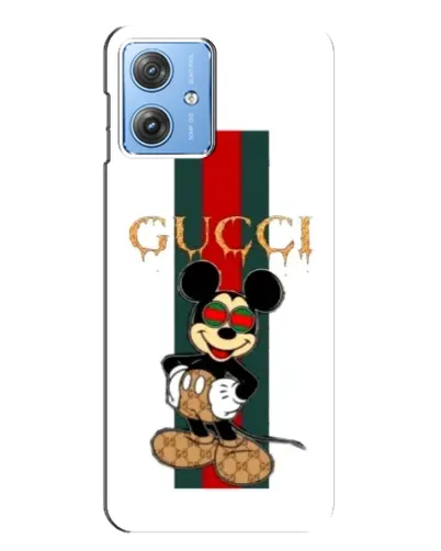 Чехол для Motorola MOTO G54 / G54 Power с картинкой «Микки Маус Gucci — полосы»