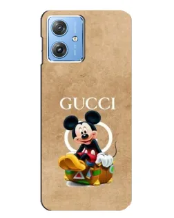 Чехол для Motorola MOTO G54 / G54 Power с картинкой «Микки Маус Gucci — крафт»