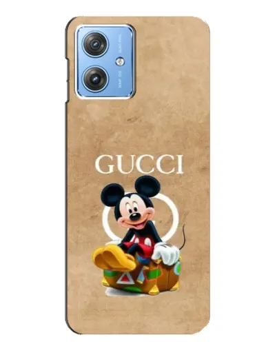 Чехол для Motorola MOTO G54 / G54 Power с картинкой «Микки Маус Gucci — крафт»