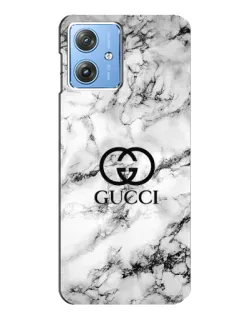 Чехол для Motorola MOTO G54 / G54 Power с картинкой «Gucci — мраморный шик»