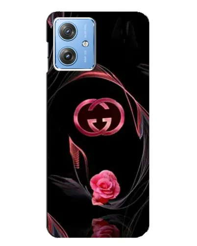 Чехол для Motorola MOTO G54 / G54 Power с картинкой «Gucci — неоновая роза»