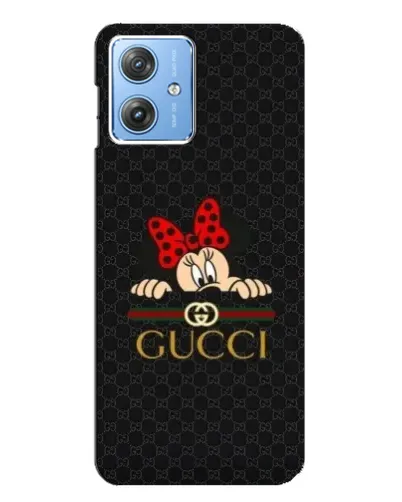 Чехол для Motorola MOTO G54 / G54 Power с картинкой «Минни Маус Gucci — черный»