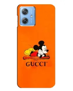 Чохол для Motorola MOTO G54 / G54 Power з картинкою «Міккі Маус Gucci — помаранч»