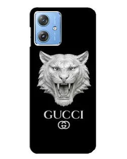 Чохол для Motorola MOTO G54 / G54 Power з картинкою «Gucci — срібний лев»