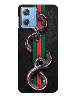 Чохол для Motorola MOTO G54 / G54 Power з картинкою «Gucci — змія на смузі»