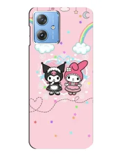 Чехол для Motorola MOTO G54 / G54 Power с картинкой «My Melody и Kuromi» Чехол для Motorola MOTO G54 / G54 Power с картинкой «My Melody и Kuromi»