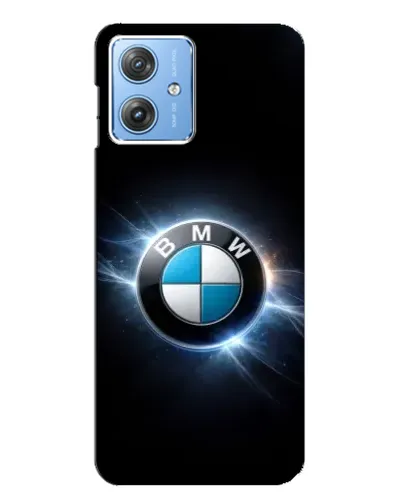 Чехол для Motorola MOTO G54 / G54 Power с картинкой «BMW — неоновое сияние»