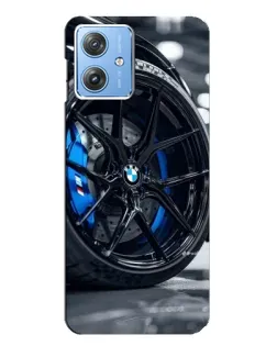 Чехол для Motorola MOTO G54 / G54 Power с картинкой «Колесо BMW вблизи»