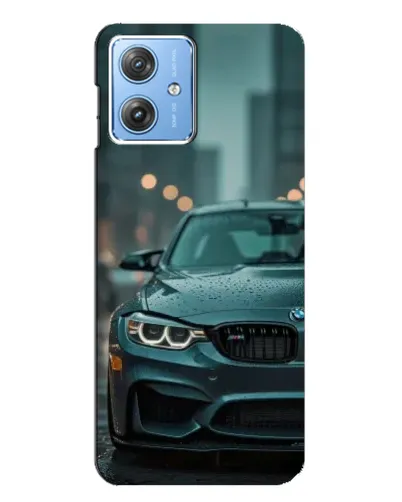 Чехол для Motorola MOTO G54 / G54 Power с картинкой «BMW в огнях города»