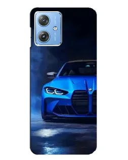 Чехол для Motorola MOTO G54 / G54 Power с картинкой «Голубая BMW M4»