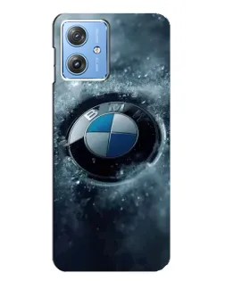 Чехол для Motorola MOTO G54 / G54 Power с картинкой «Логотип BMW — лед»